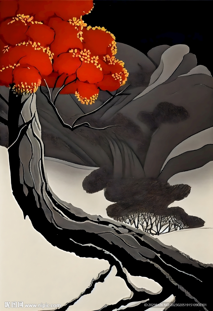 簡(jiǎn)約山水裝飾畫