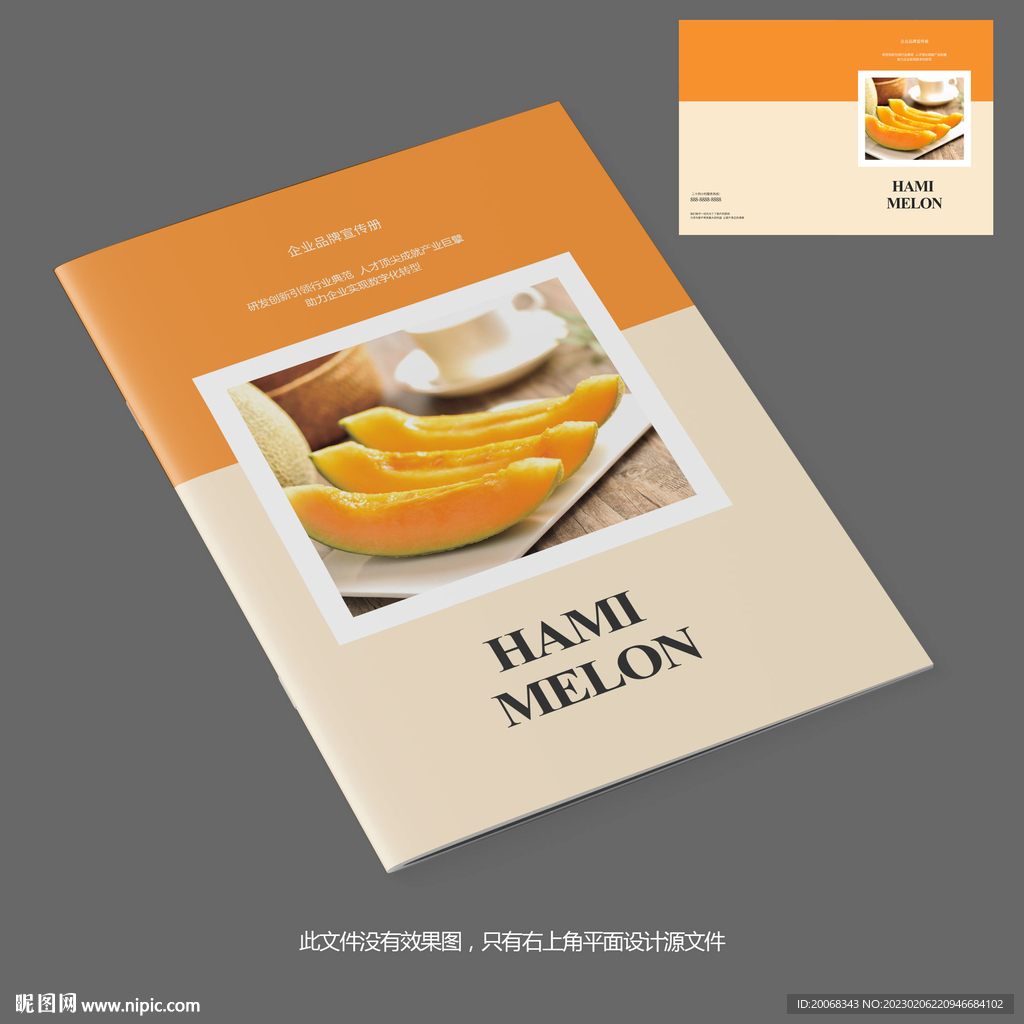 水果店哈密瓜产品宣传画册封面