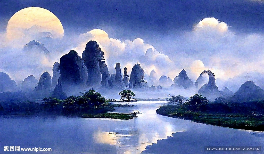 新中式禅意山水风景装饰画