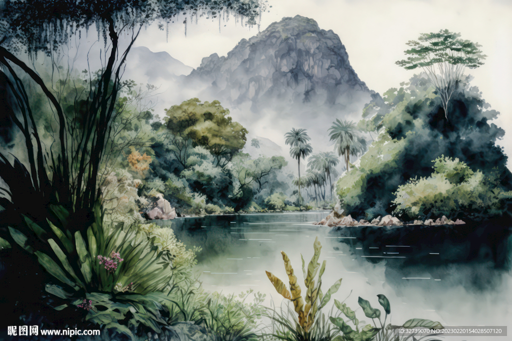 湖光山色