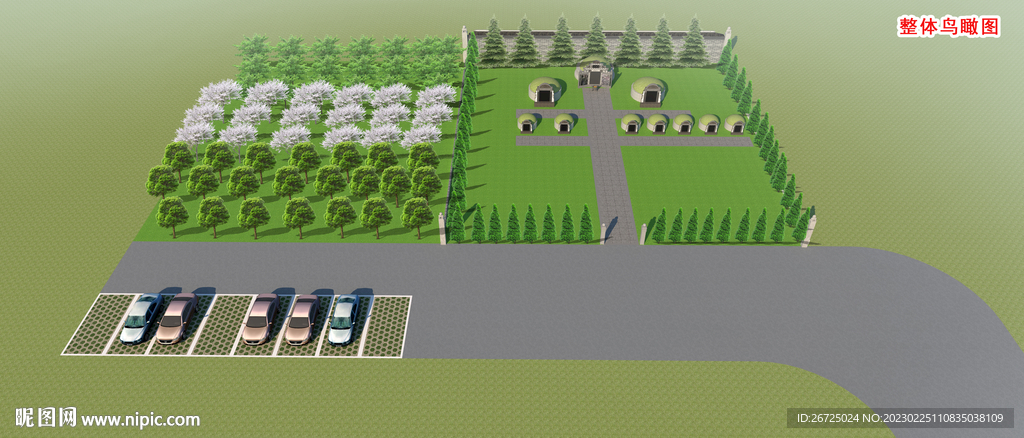 家族陵园公墓设计案例效果图