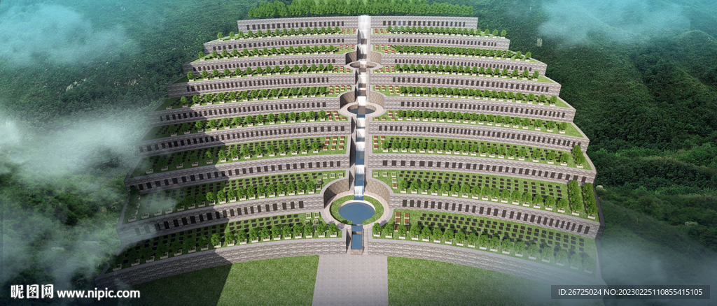 公墓陵园生态葬设计案例效果图