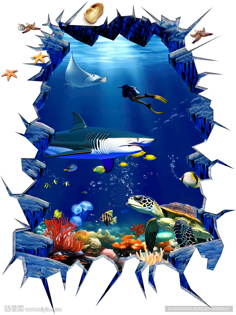 海底世界卡通游乐场背景