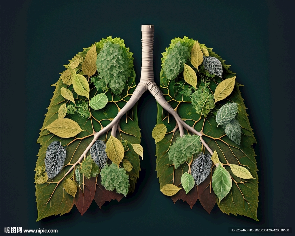 树叶组成的肺