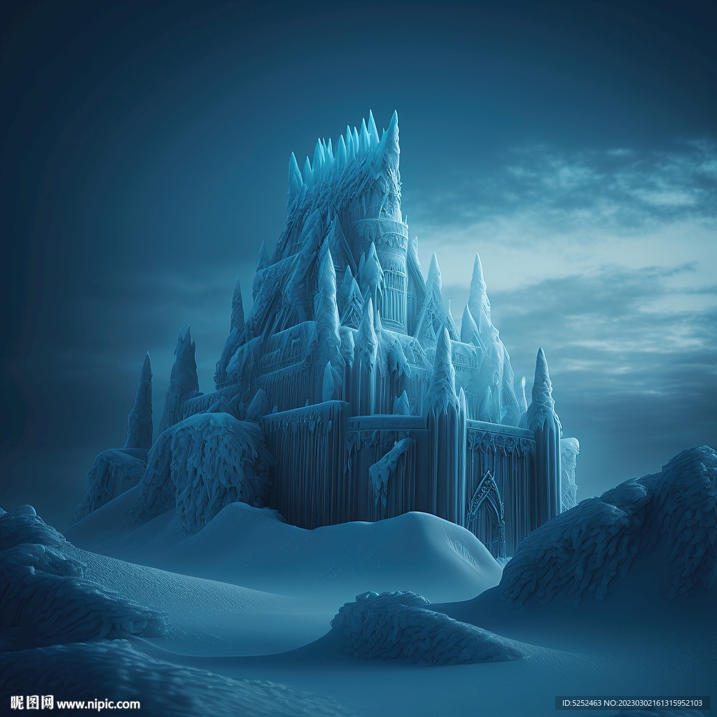 冰雪覆盖的城堡