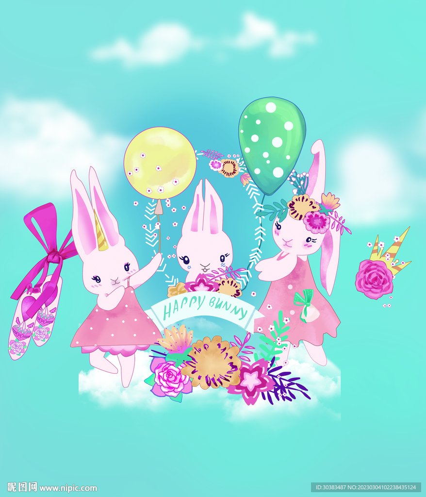 兔子卡通气球
