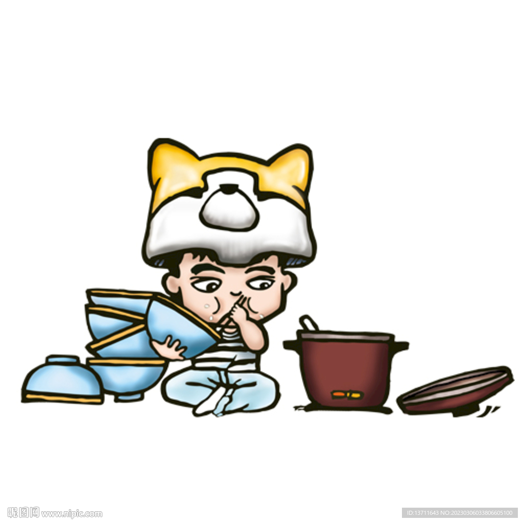 吃飯手繪