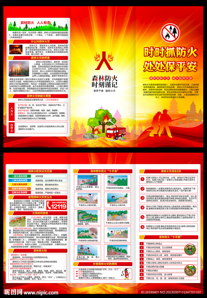 森林防火宣傳單