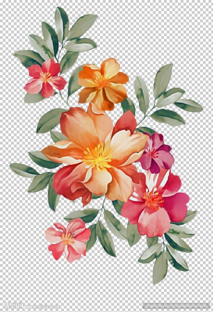 手繪花