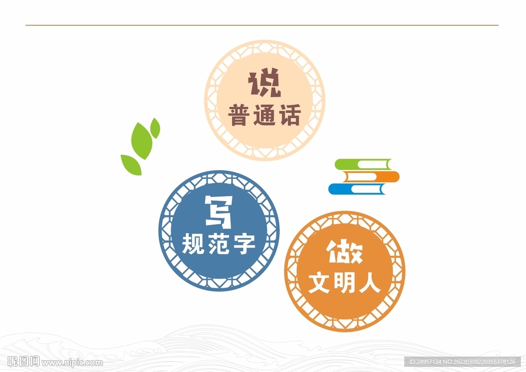幼兒園文化墻推普系列 說(shuō)普通話
