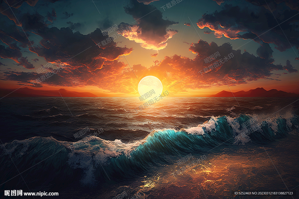 日落的海洋風(fēng)光