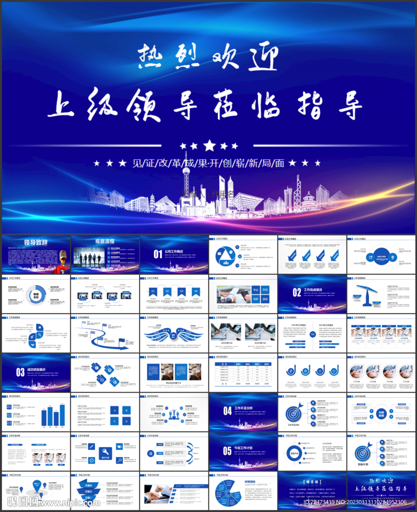熱烈歡迎上級領導蒞臨指導PPT
