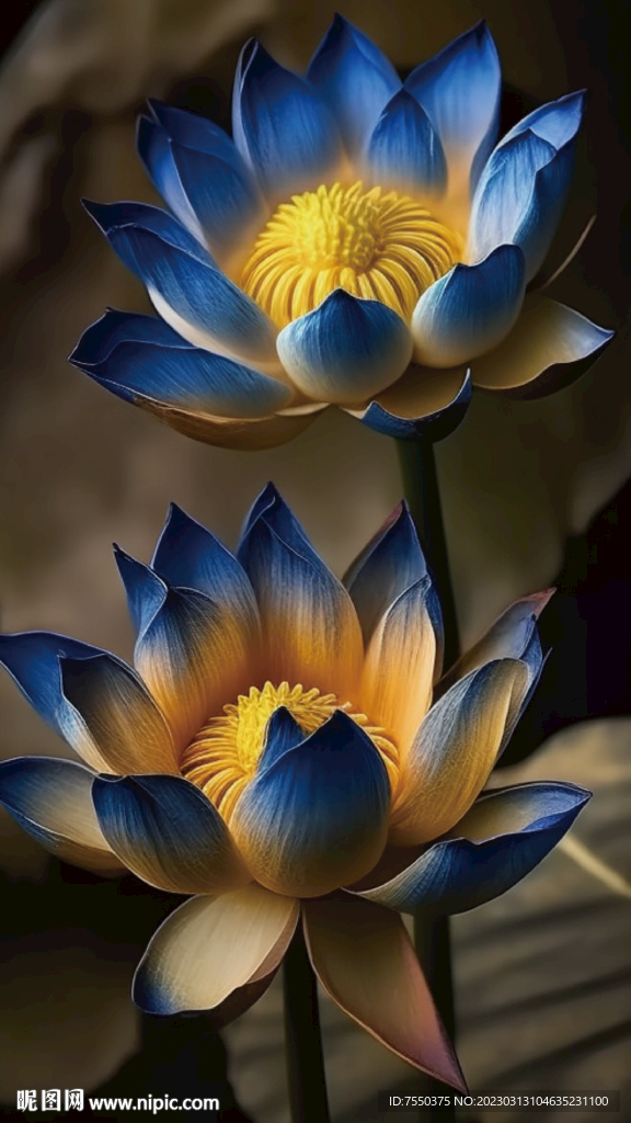 藍金色蓮花