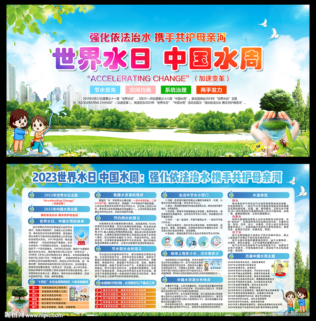 世界水日中国水周宣传栏