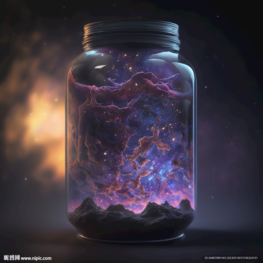 紫色星云瓶子