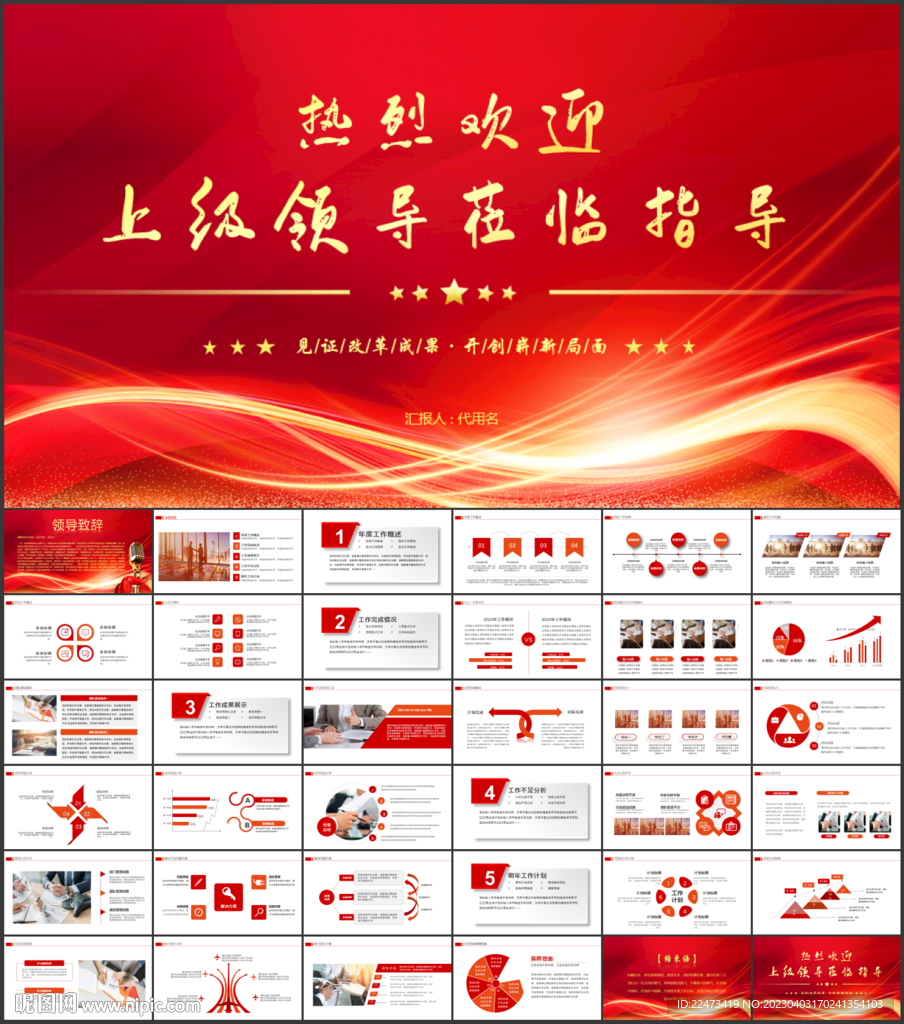 熱烈歡迎上級領導蒞臨指導PPT