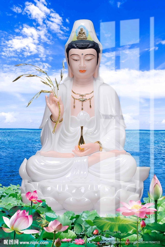蓮花觀音坐像