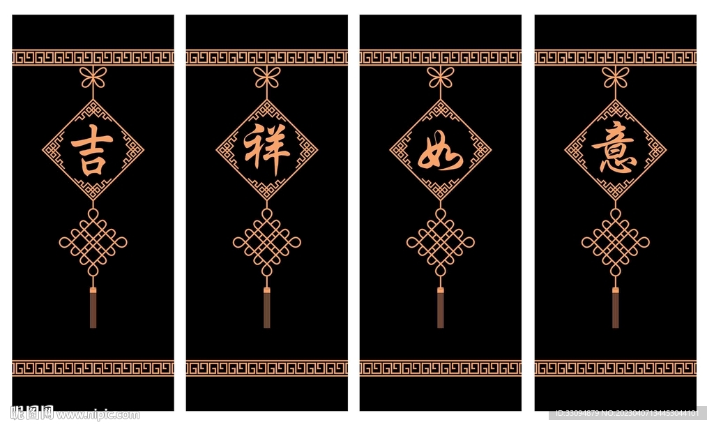 高清分層透明底推拉門打印圖一套