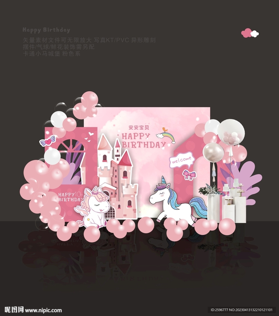 馬寶寶生日背景布置