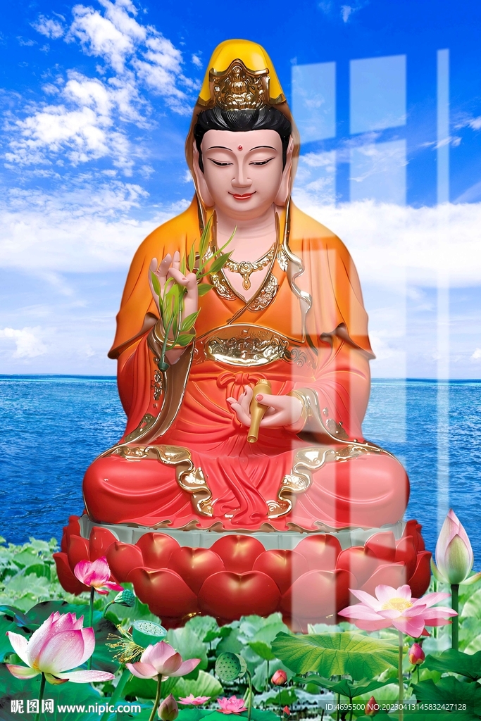 蓮花觀音坐像