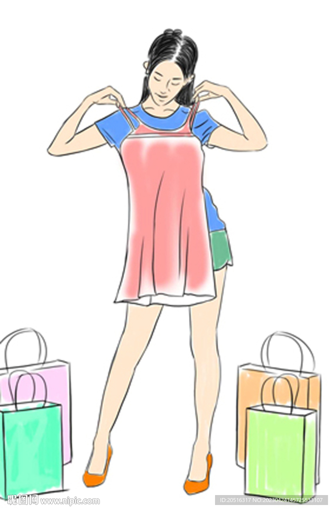 試衣的女孩