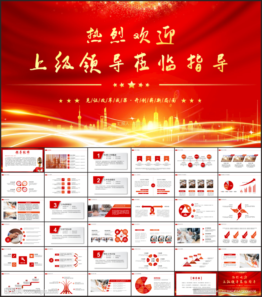 熱烈歡迎上級領導蒞臨指導PPT