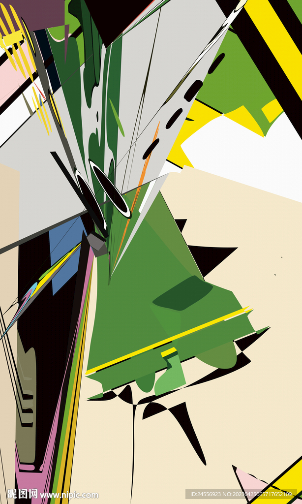 中東色塊抽象裝飾畫