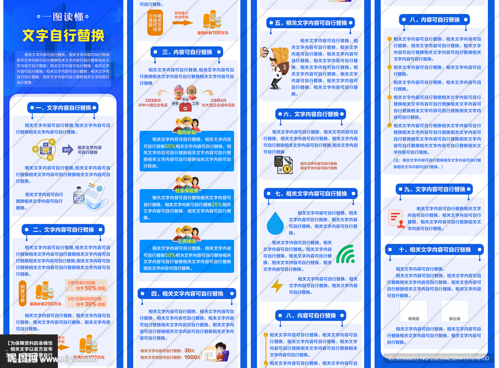 企业发展政策汇报长图设计