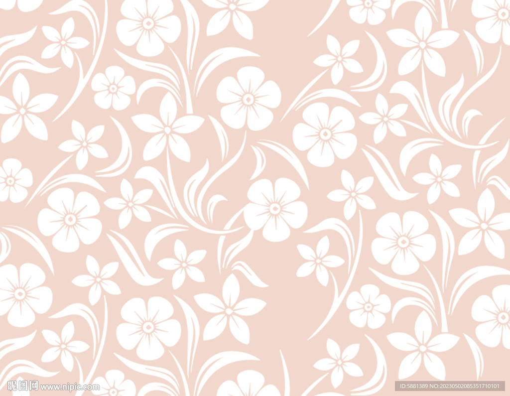 粉色花卉底纹背景