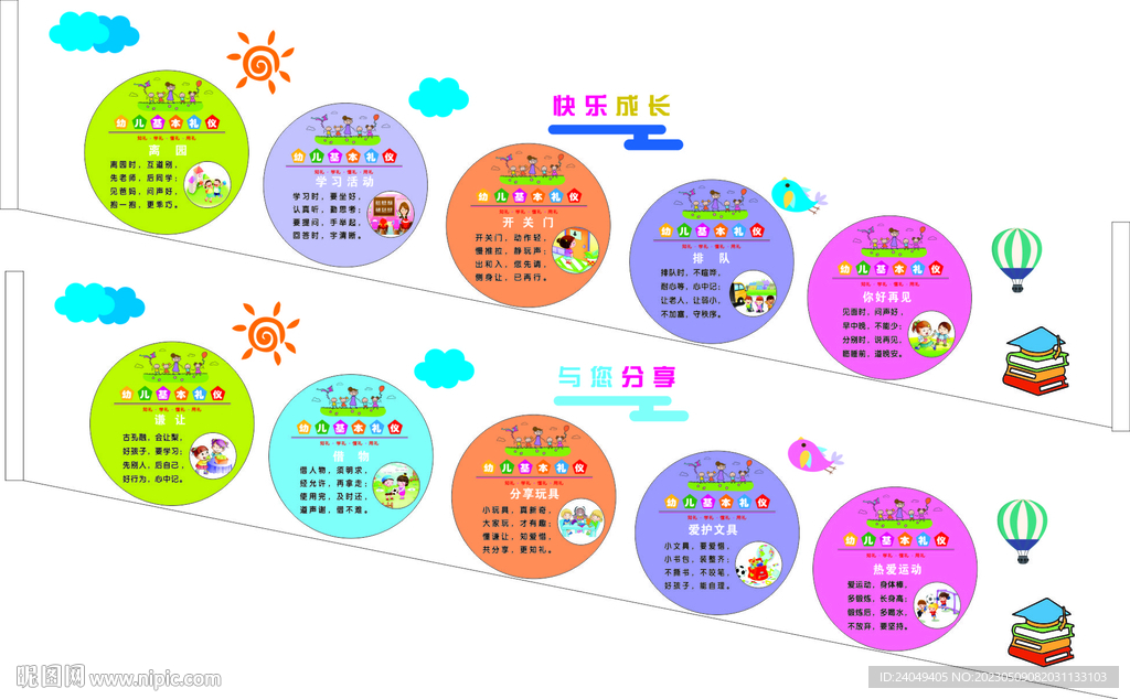 幼兒園文明禮儀樓梯文化