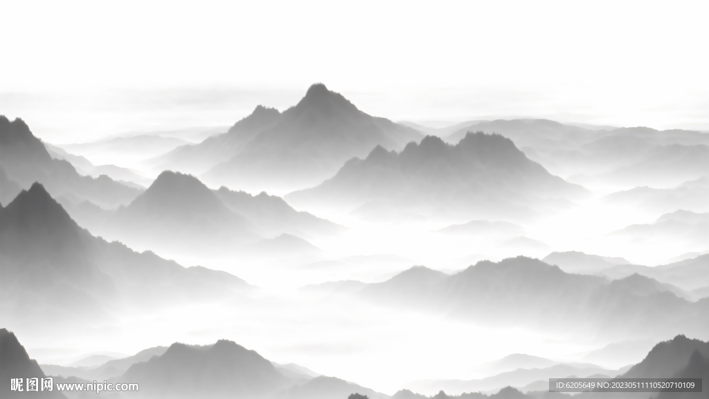 水墨意境山水畫 