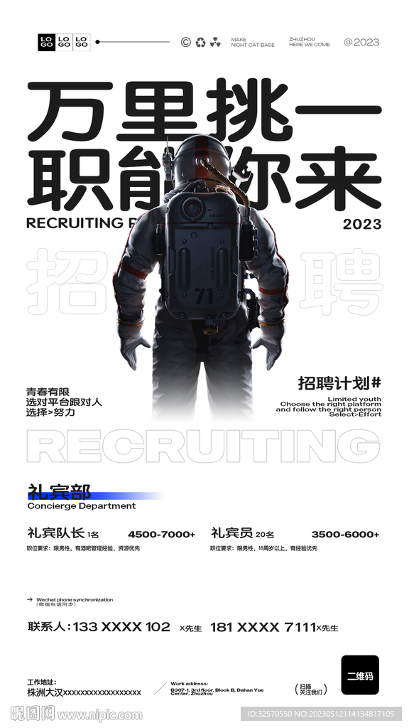酒吧招聘 手機(jī)招聘海報(bào)