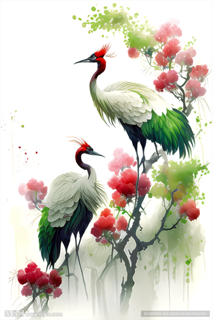 兩只丹頂鶴