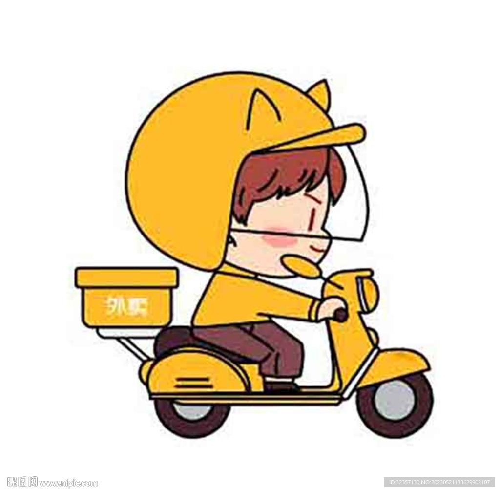 騎車卡通男孩