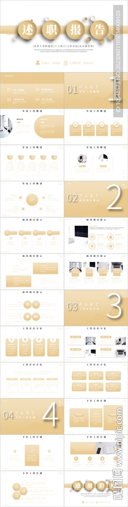 述職報告工作計劃工作匯報ppt