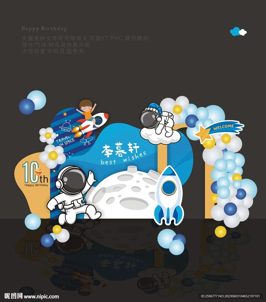 宇航員寶寶生日宴