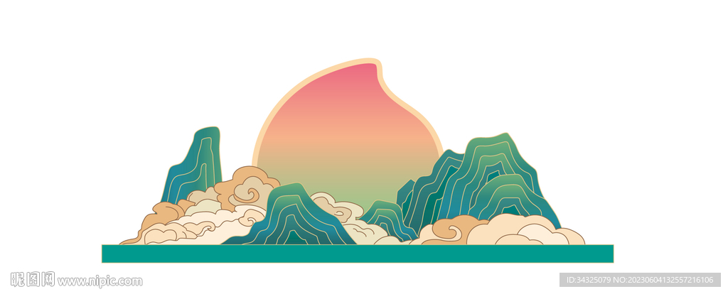 國(guó)潮山水