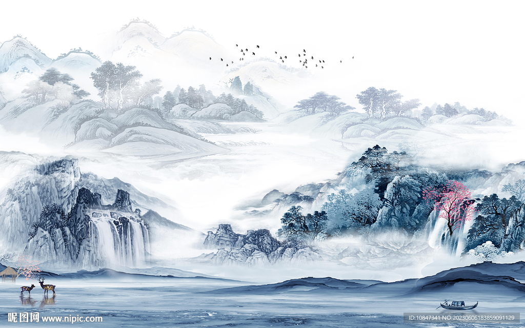 簡約 高清古風山水 tIf分層