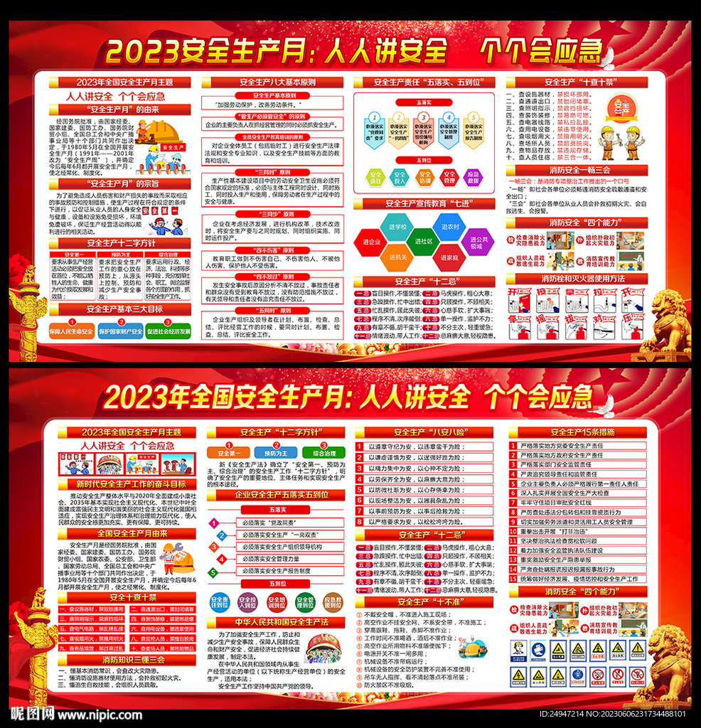 2023年安全月展板