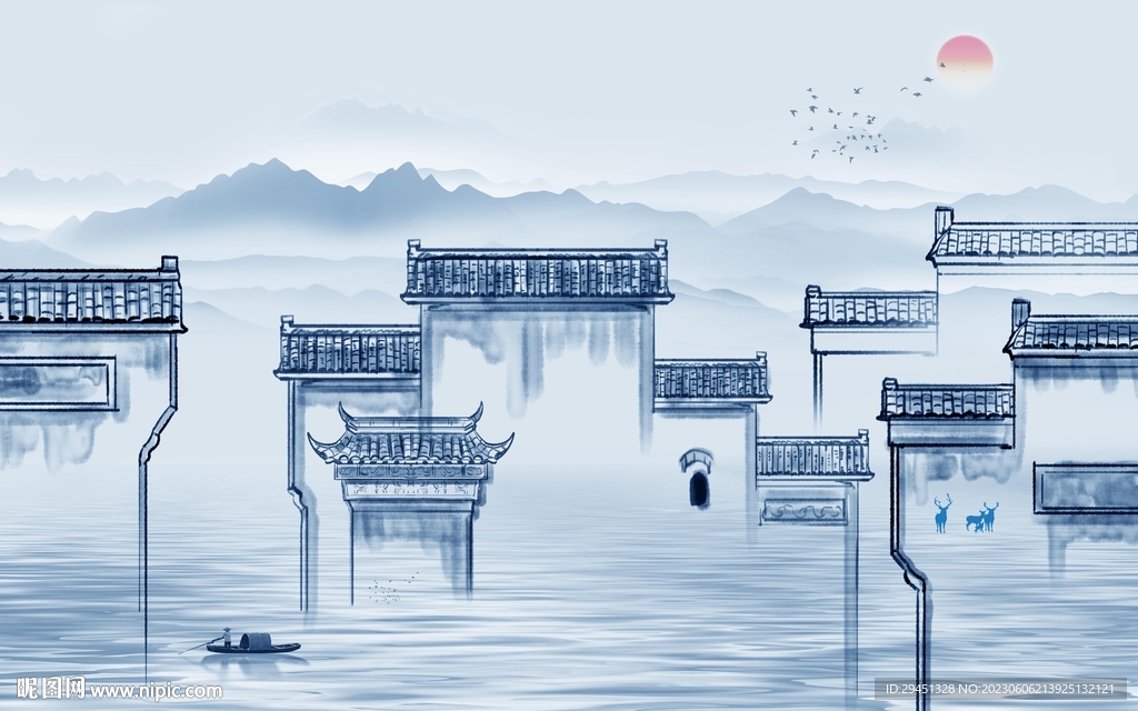 高端 意境高清山水 Tif分層