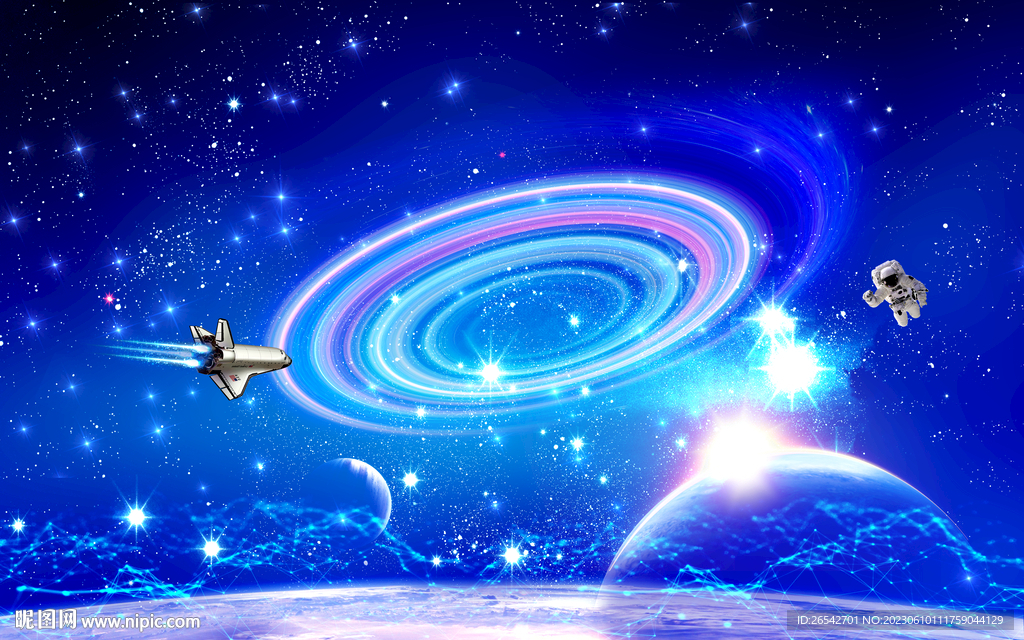 唯美夢幻星空kv銀河系背景