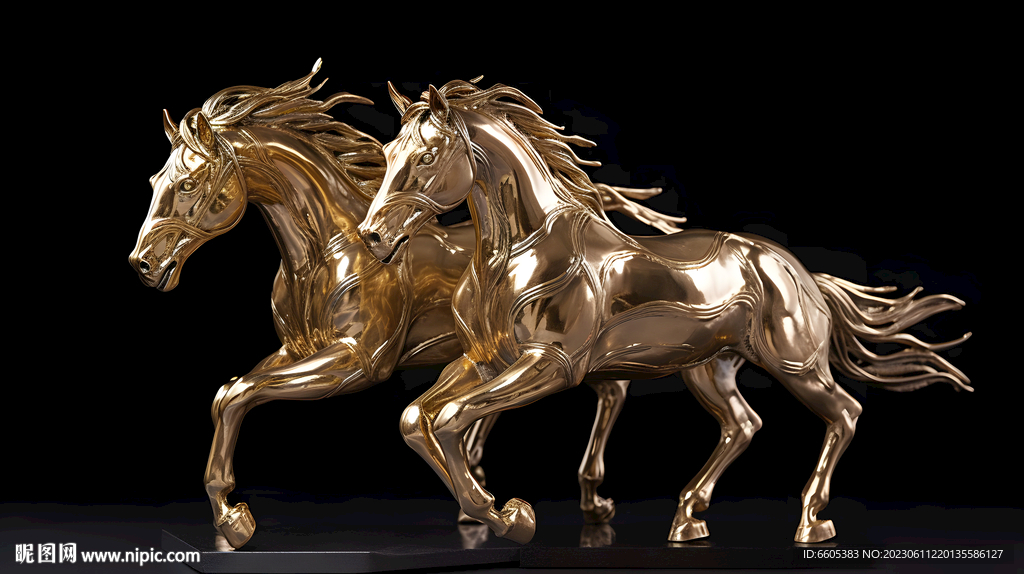 金色的馬