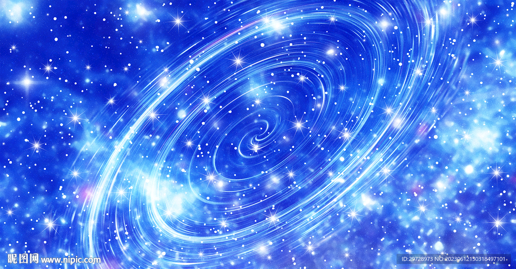 美麗藍色旋渦星空