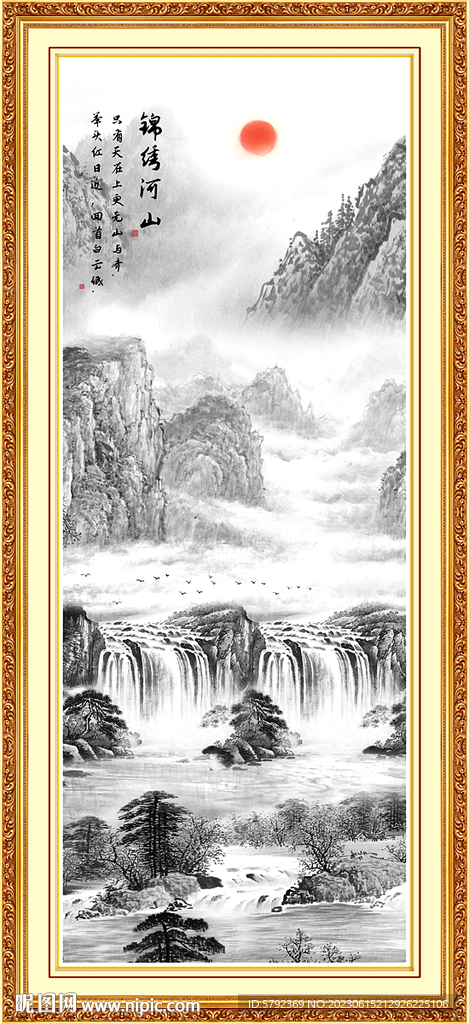 禅意水墨画 水墨山水国画