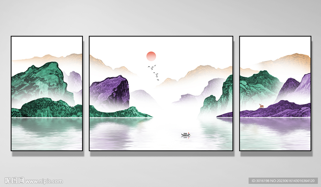 山水裝飾畫