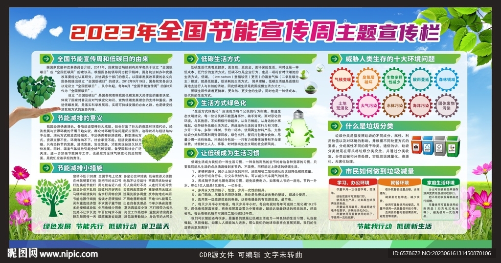 2023全國節(jié)能宣傳周宣傳欄