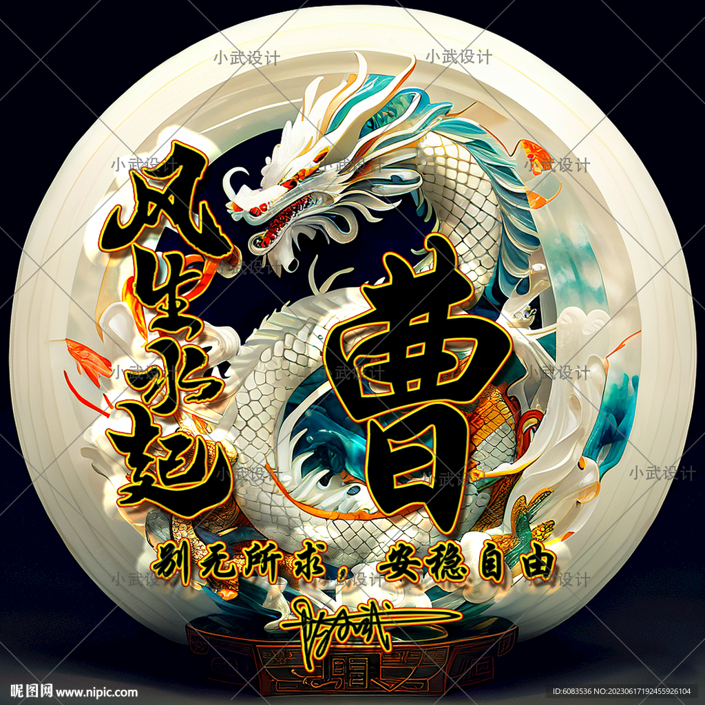 風生水起 龍姓氏頭像