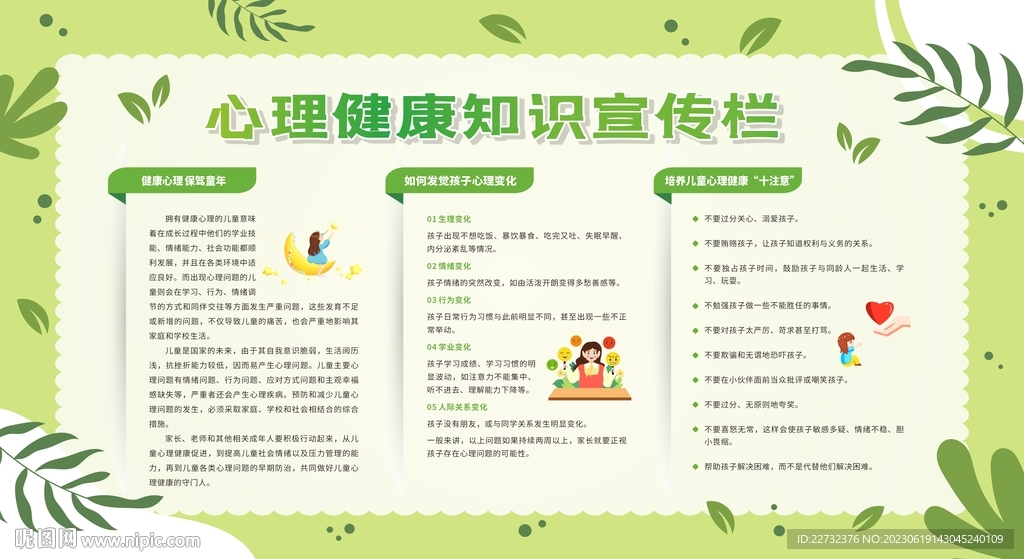 心理健康教育宣傳欄