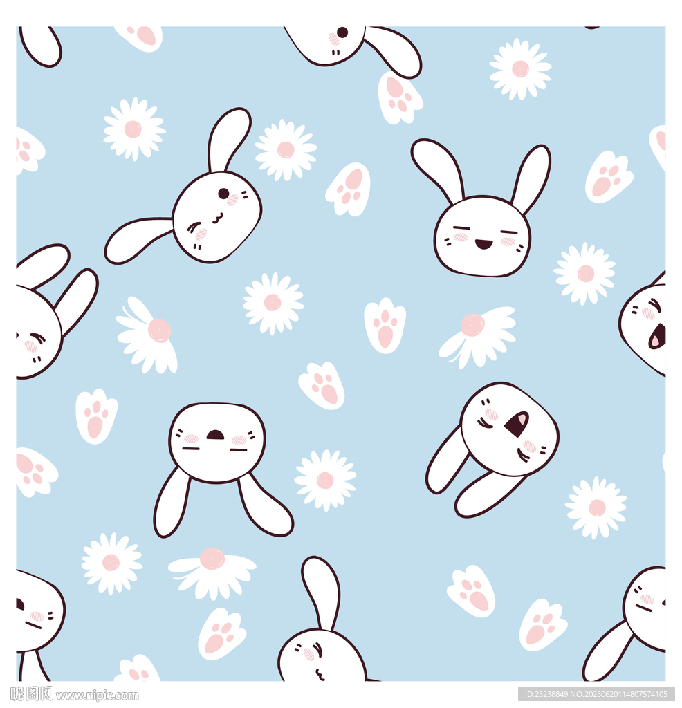 小雏菊卡通趣味小兔子系列3