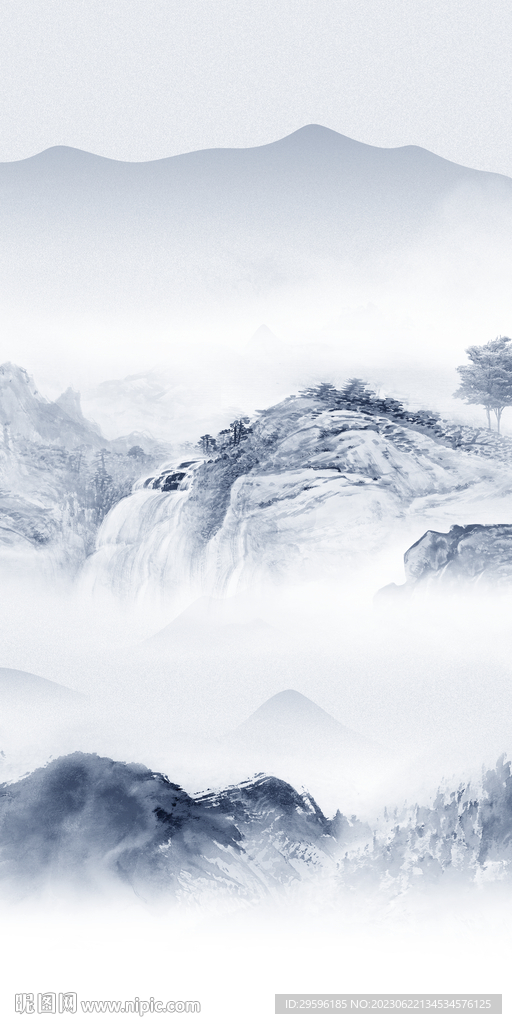 爆款 輕奢簡(jiǎn)意山水 tif分層